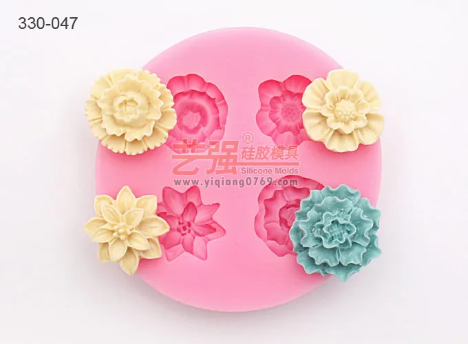 Новое поступление Бесплатная доставка США цветок помадные формы topo de bolo casamento forma