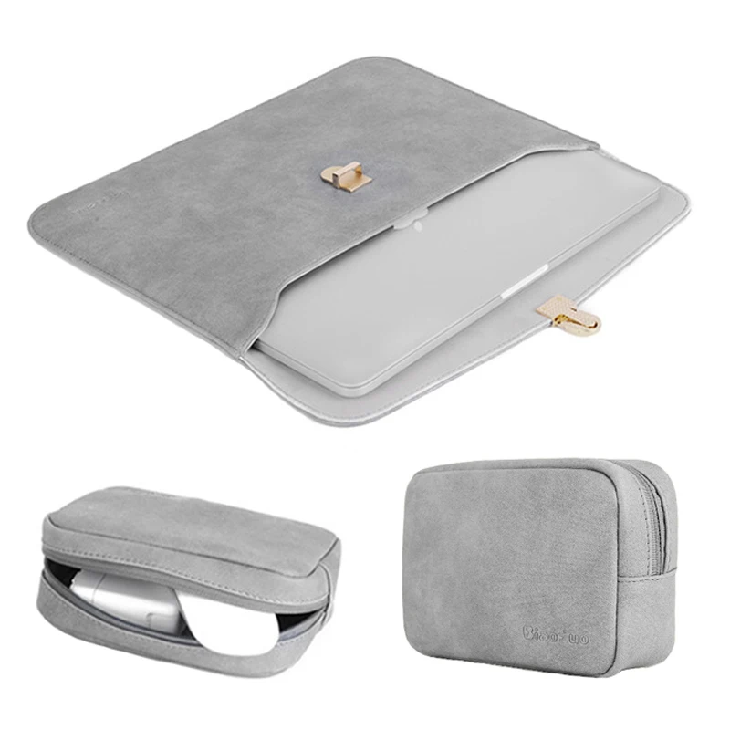 Новая матовая сумка для ноутбука из искусственной кожи с узким рукавом 14 Macbook Air 13