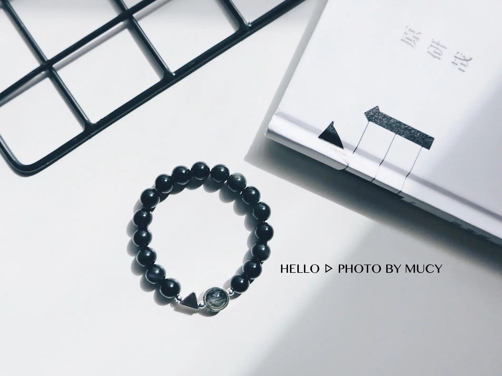 

High Quality 10mm Black natural stone + Black Quartz Rutilated Obsidian Bead Bracelet,European Crystal Jewelry Men Bijoux Gift