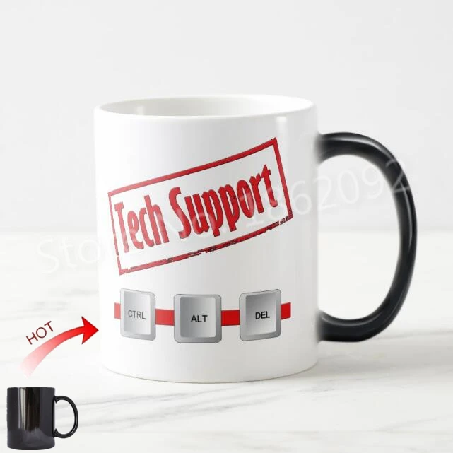 Забавные Ctrl Alt Del Magic МУП Новинка Прохладный Tech Поддержка чашки и кружки для кофе