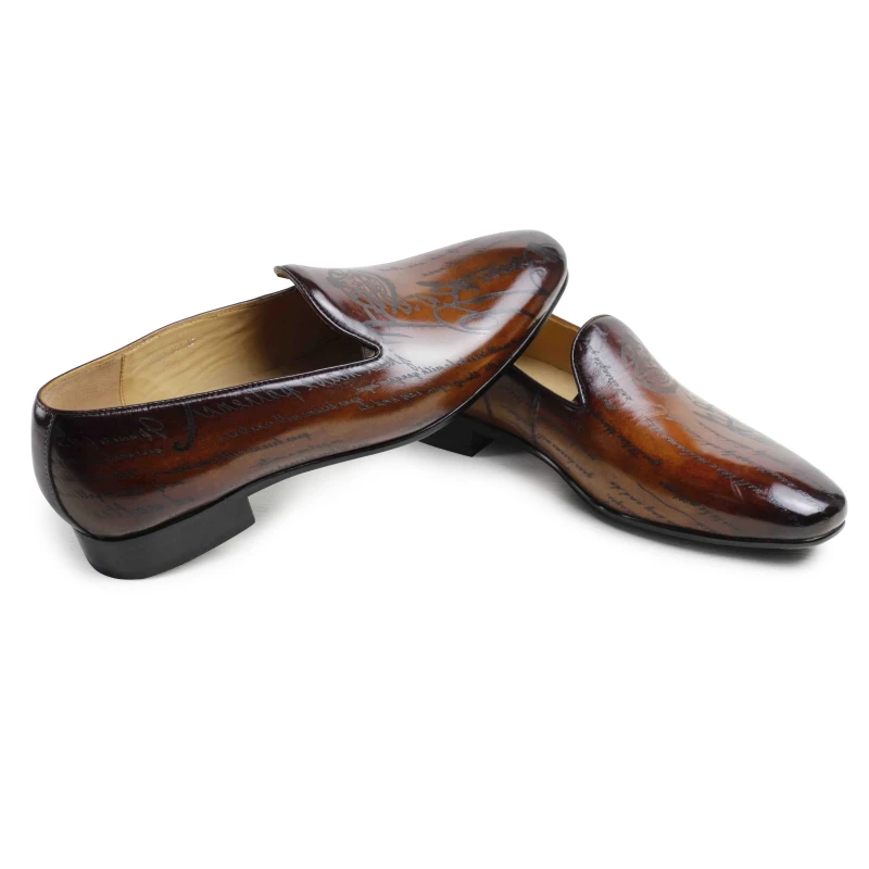Vikeduo Handmade Men's Loafer Shoes Genuine Leather Fashion Wedding Party Luxury Brand Male Casual Slip-On Mans Footwear | Обувь