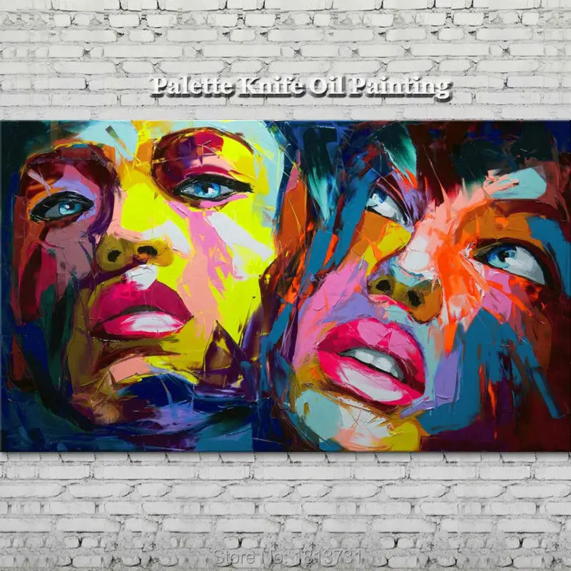Francoise Nielly холст палитра для рисования нож для лица масляная живопись настенные картины для гостиной домашний декор caudros decoracion