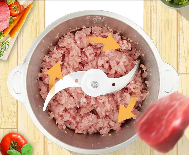 Многофункциональная бытовая электрическая мясорубка из нержавеющей стали, овощерезка, колбаса, мясорубка, кухонный прибор