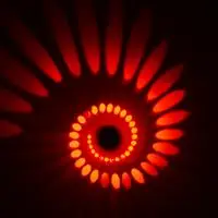 3 Вт RGB спиральный с отверстиями светодиодный настенный светильник, цветная лампа-палочка для вечерние, для бара, лобби, KTV, украшение дома - Цвет абажура: Red