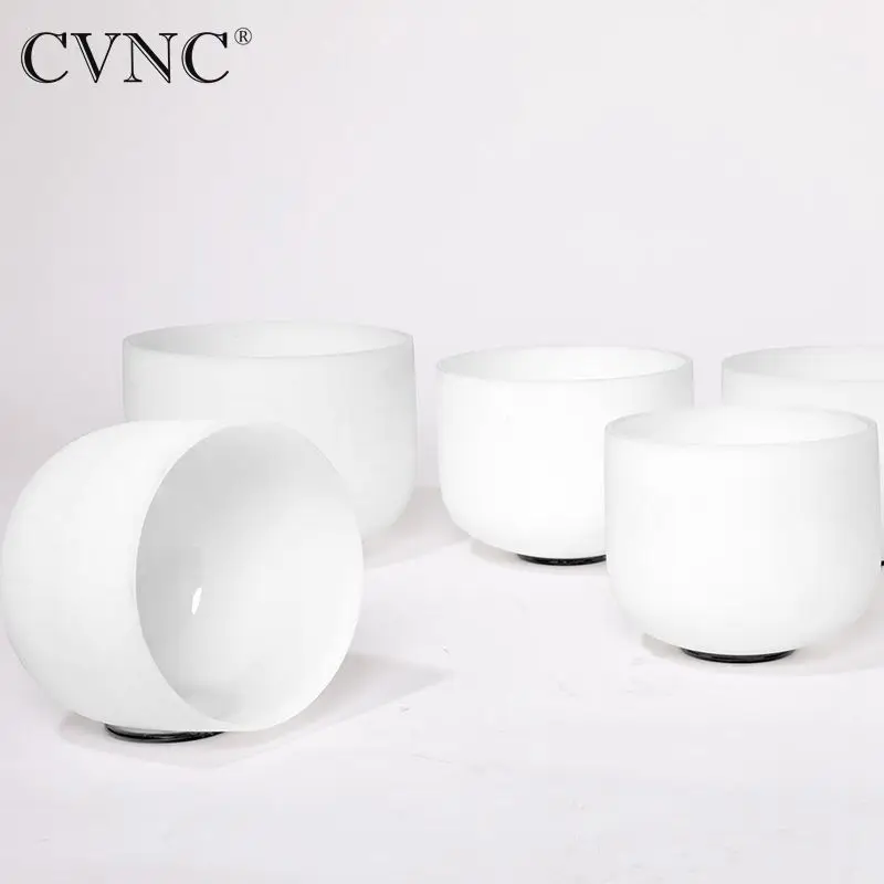 CVNC 440 Гц или 432 чакра настроенный набор из 4 шт 8 &quotМатовый хрусталь Кварцевые