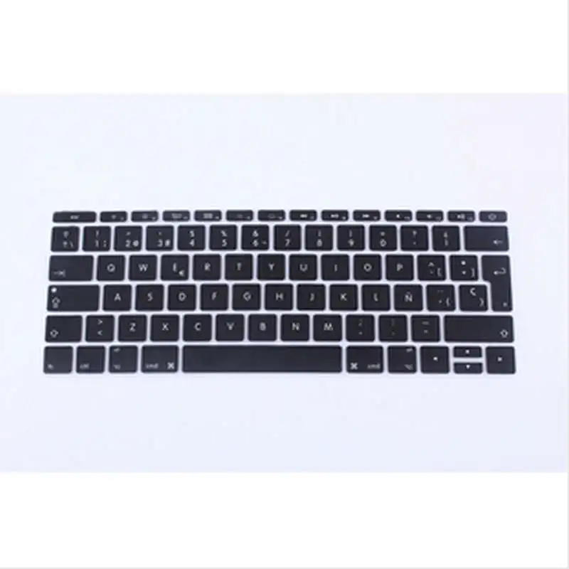 Spanish Keyboard Cover Silicone Skin for New Macbook 12 Inch A1534 with Retina Display (2016 NEWEST VERSION) European/ISO
