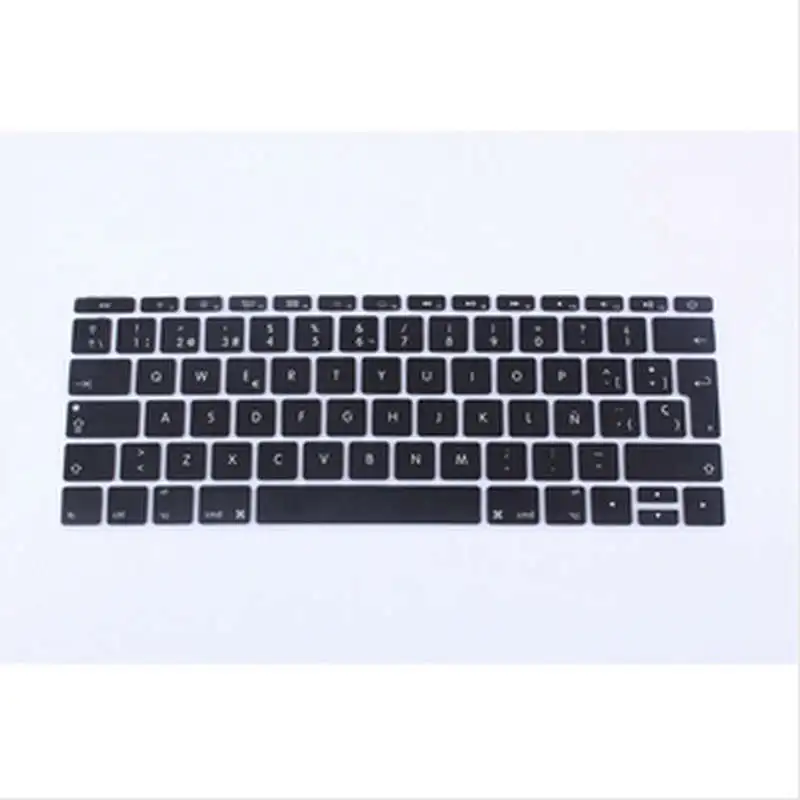 Испанский Клавиатуры Обложка Кожи Силикон для Нового Macbook 12 Дюйма A1534 с Retina Display