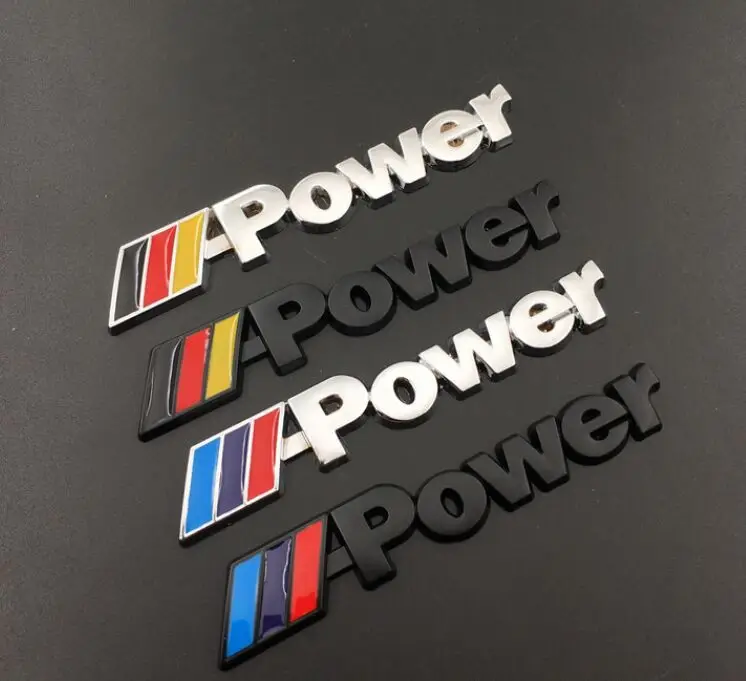1 шт. M power Motorsport металлический логотип Автомобильная наклейка задний багажник