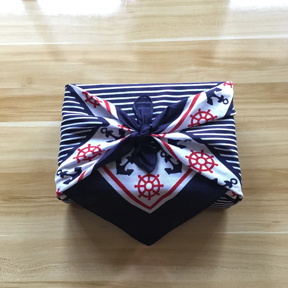 Японский стиль оберточная ткань платки фуросики цветок 113 хлопок якорь руль|flowers