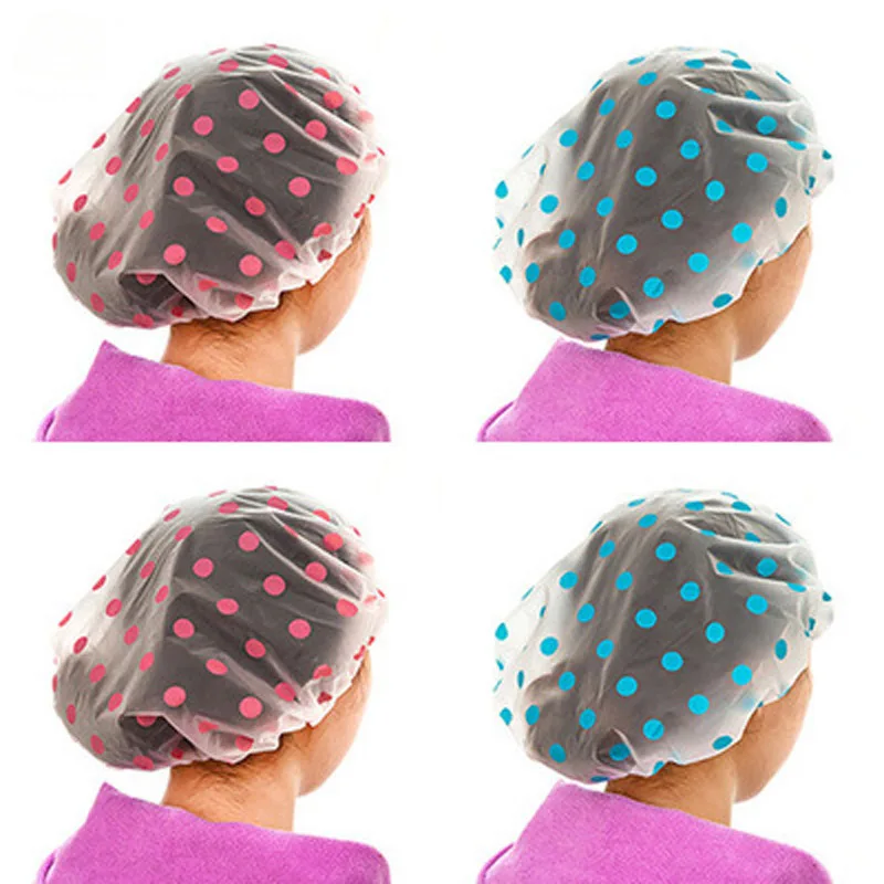 1 шт. водонепроницаемая шапочка для душа в горошек|Шапочки душа| |