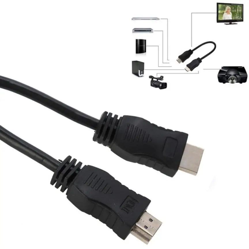 HIPERDEAL 20 см HDMI 1 4 HDTV кабель позолоченный 28 AWG Cat 2/CL2/FT4 к Прямая поставка # M |