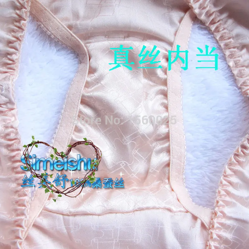 Чистый шелк трусики Для женщин 100% тутового шелкопряда узор трусы больших