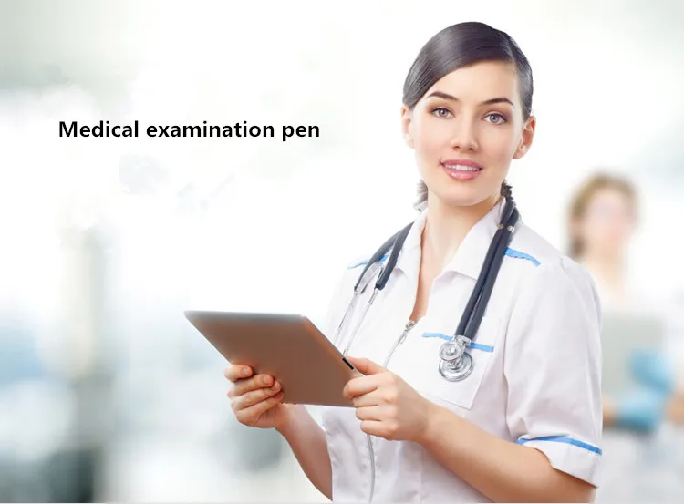 Желтый/белый медицинский фонарик USB перезаряжаемая ручка из нержавеющей стали