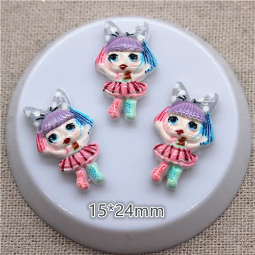 20pcs 20 штук, новинка, смешанный дизайн, каваи, миниатюрный кабошон для маленьких девочек с плоской задней стороной, сделай сам, скрапбукинг, высота около 24 мм - Цвет: 20pcs