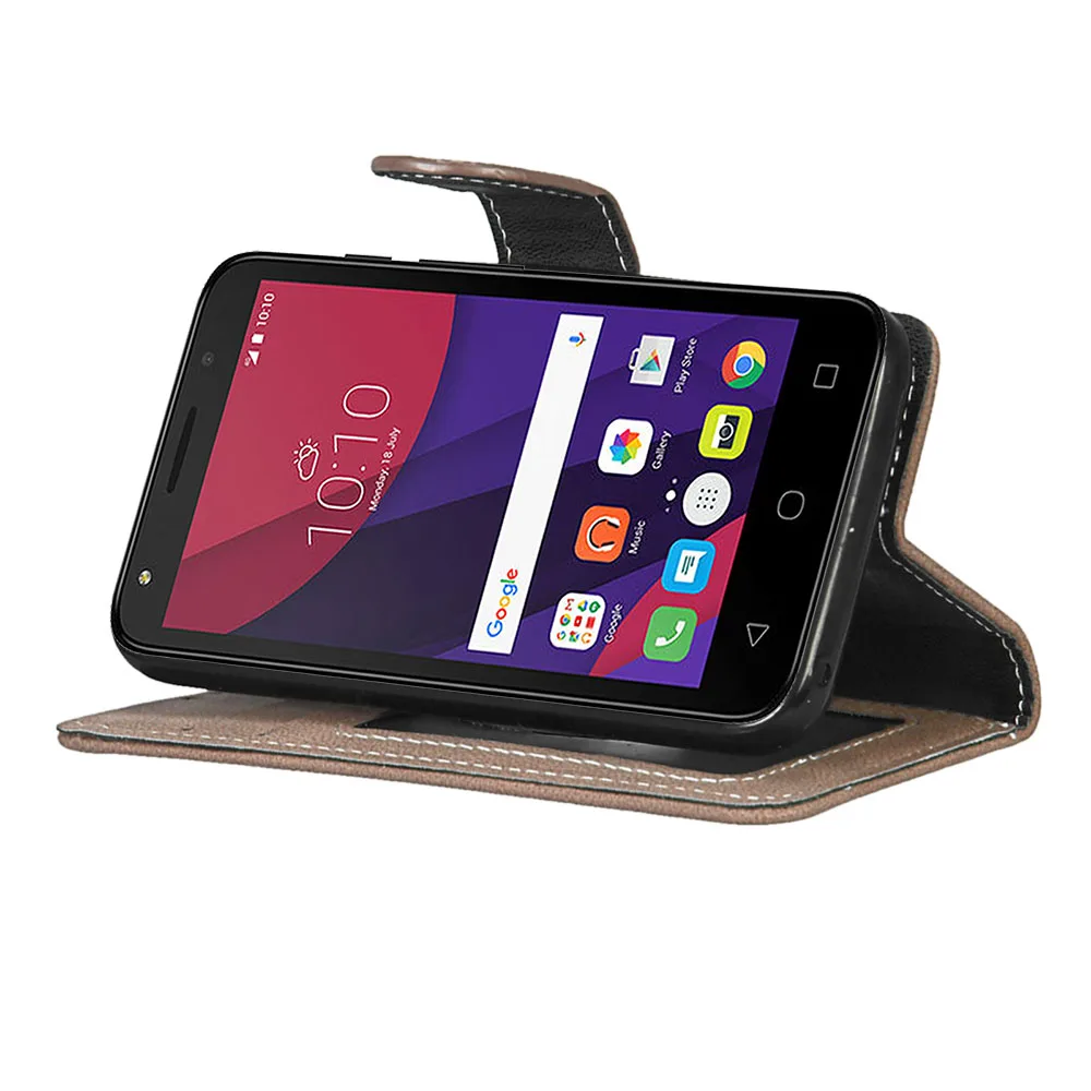 Роскошный Матовый чехол из искусственной кожи для Alcatel Pixi First 4024D чехол-бампер с откидной крышкой для Alcatel One Touch Pixi First 4024D Capas