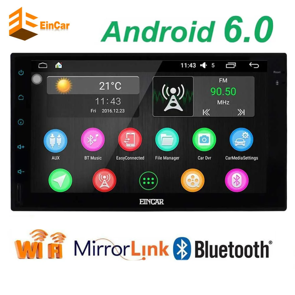 Новый Android 6 0 Автомобильный аудио стерео gps 3g Wifi Bluetooth navi Радио автомобильный