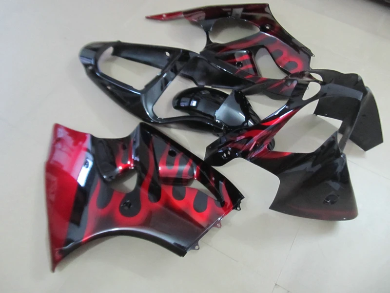 OEM литьевая форма для Kawasaki ninja обтекатели комплект ZX 6R 2000 2001 2002 ZX6R 00 01 02 красное