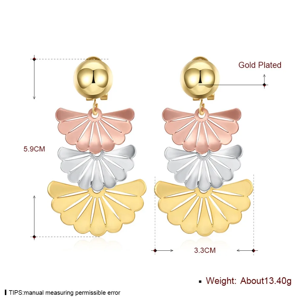 Новое поступление романтичные женские серьги в форме веера серьги-капли большие