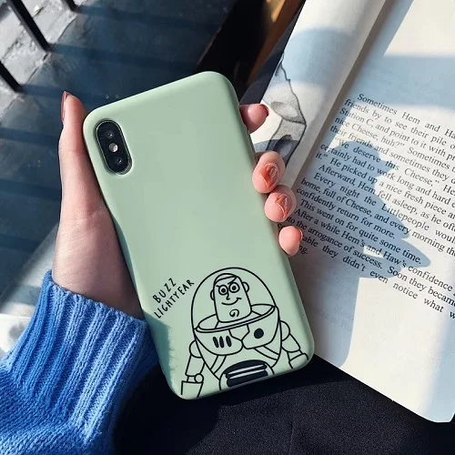 История игрушек мультфильма Базз Лайтер Вуди матовый чехол для телефона для iphone11 11pro Xs MAX XR X 6 6s 7 8 plus конфеты Мягкий ТПУ чехол Капа - Цвет: A