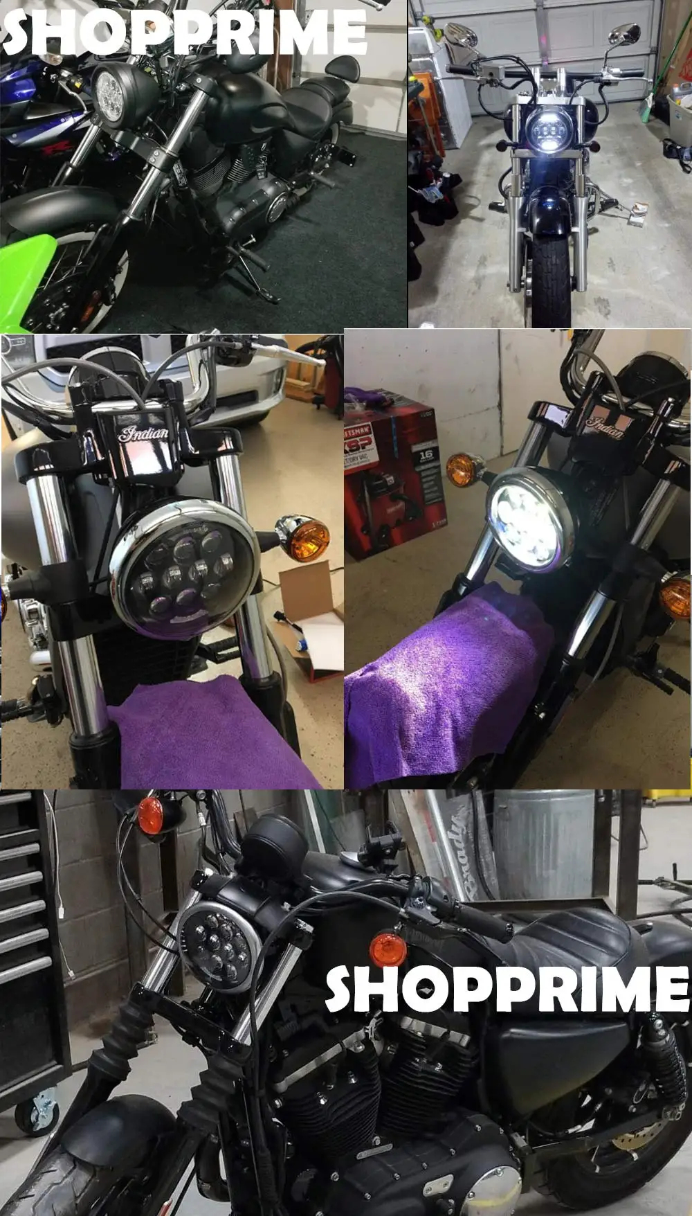 5,7" 5 3/4 светодиодный фара мотоцикла для Sportster 1200 XL1200L пользовательские XL1200C 883 XL883 883L XL883R 48 черный H4