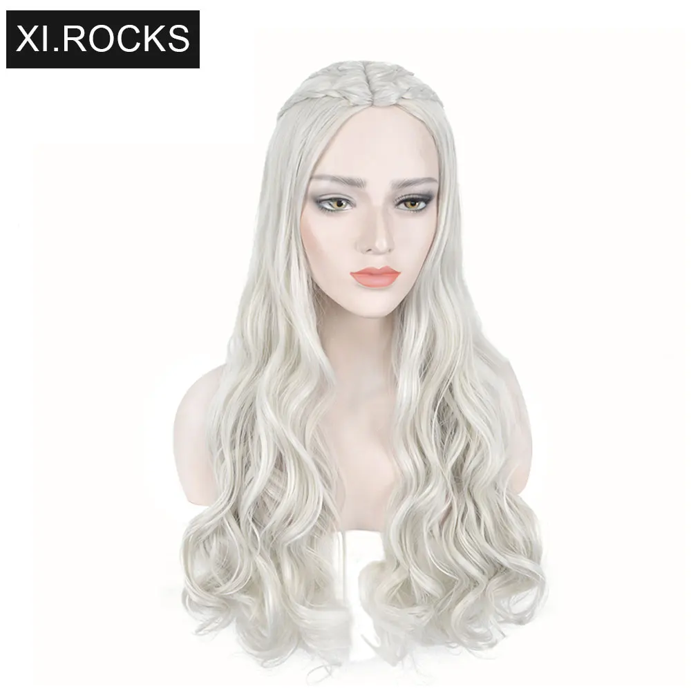 3627 длинные парики для косплея Xi.rocks чернокожих женщин плетеный волнистый парик