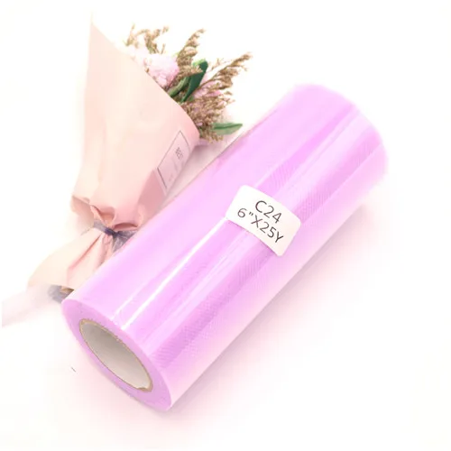 C24 Light purple Блестящий рулон тюля с блестками 10 ярд 25 ярд 15 см катушка пачка Свадебная отделка органзы лазер DIY ремесло день рождения поставки - Цвет: C24 Light purple