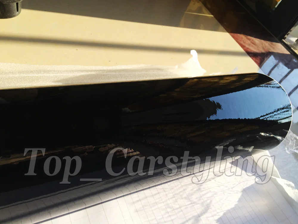 Блестящая Черная Виниловая пленка для отделки автомобиля с воздушным релизом