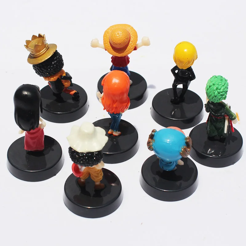 8 шт./лот 5 см аниме новая версия OP Luffy Nami Usopp Robin Chopper Sanji Zoro Brook Симпатичные