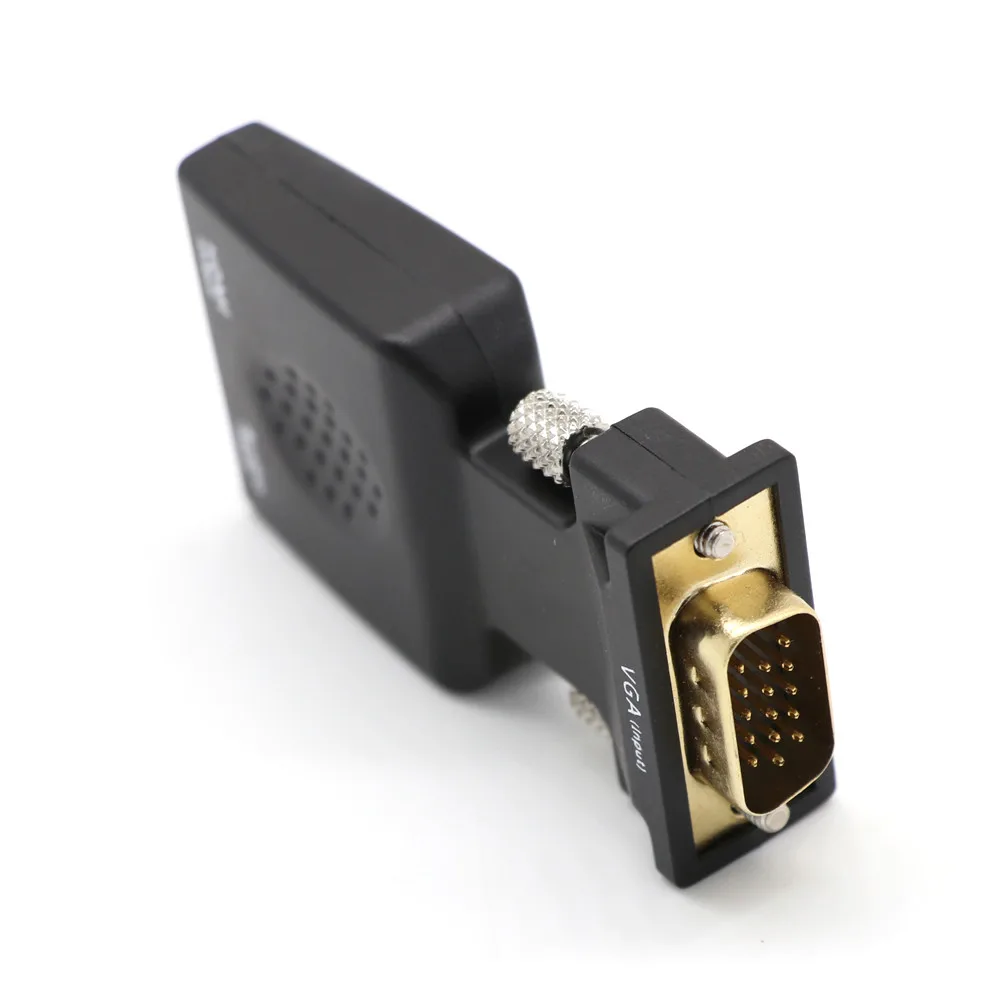 1080 P VGA мужчина к HDMI Женский коробка адаптера конвертера аудио порт Удлинительный