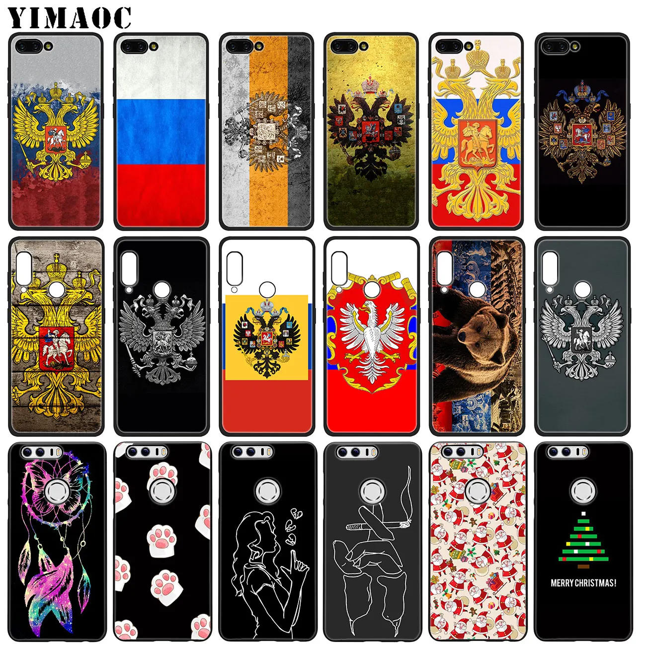 YIMAOC список флагов Российской Федерации Мягкий силиконовый чехол для Huawei Honor 20 Pro 8C