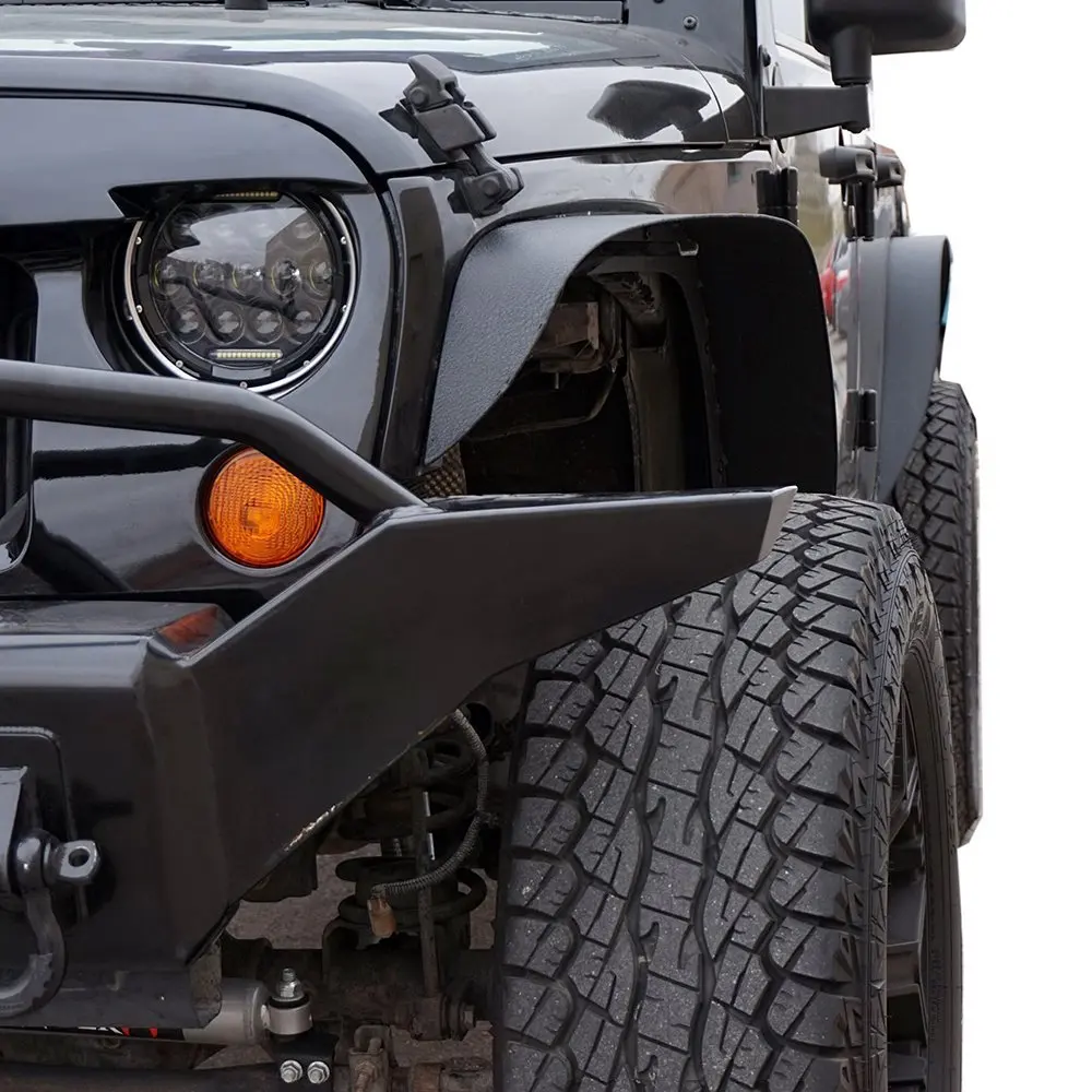 Набор J064 Tuxtured steel плоский стиль крыло вспышки 2007- для Jeep Wrangler JK неограниченное количество авто продуктов Lantsun