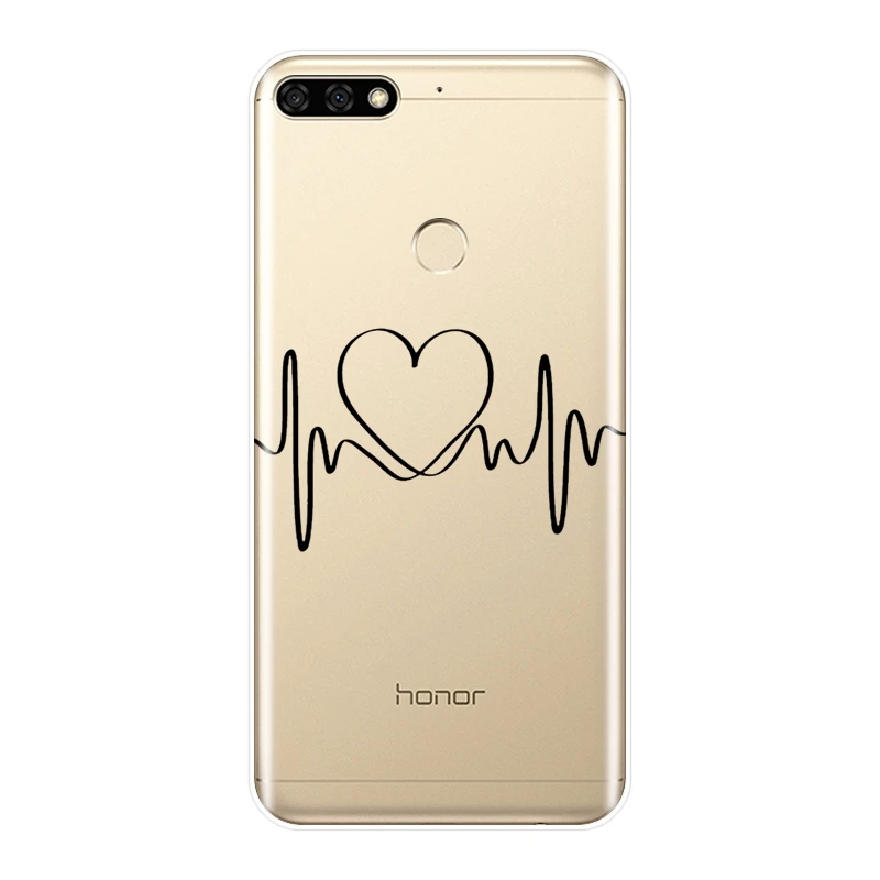 Чехол для Huawei Honor 8X MAX 10 9 8 7 7S 7X 7A 7C Pro силиконовый чехол с сердечками LITE