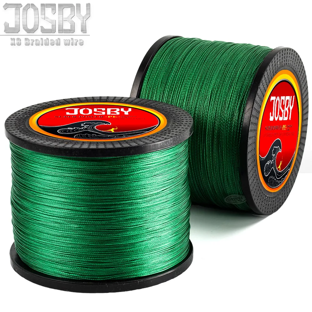 JOSBY 300 м 500 м 1000 м 4 нити 8strands супер прочная леска многоцветный PE плетеная проволока Multifilament супер сильная леска