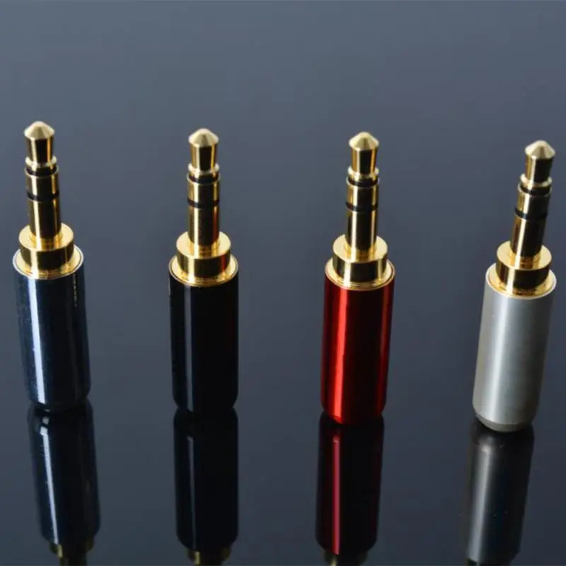 4 шт./лот стерео звуковая головка медная позолоченная 3 5 мм мужской мини разъем