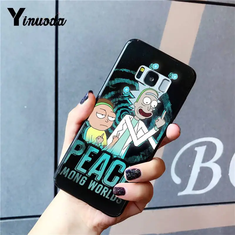 A14 Yinuoda Рик и Морти черный ТПУ мягкий чехол для мобильного телефона для Samsung Galaxy S8 S7 край S6 edge plus S10 S9plus чехол - Цвет: A14
