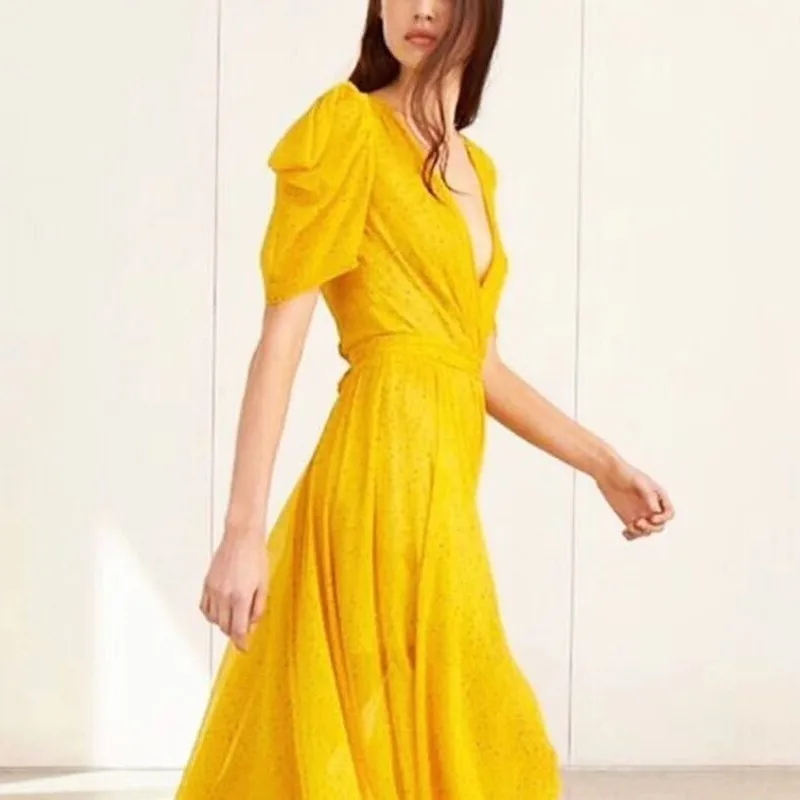 SISPELL 2019 платье трапециевидной формы с принтом женские платья v-образным вырезом