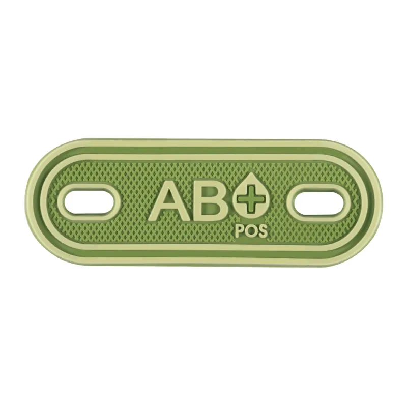6 шт. ПВХ группа крови тег A+ B+ AB+ O+ Положительный патч значки A B AB O POS Сумка Обувь шнурки на молнии Боевая тактическая нашивка - Цвет: 4