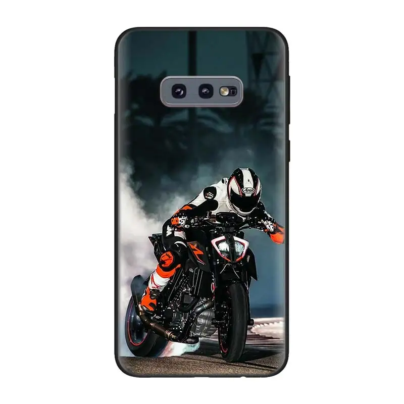 Moto Cross moto rcycle спортивный черный силиконовый чехол s для samsung Galaxy S10 Plus S10e S8 S9 Plus A30 A50 M20 M30 мягкий чехол