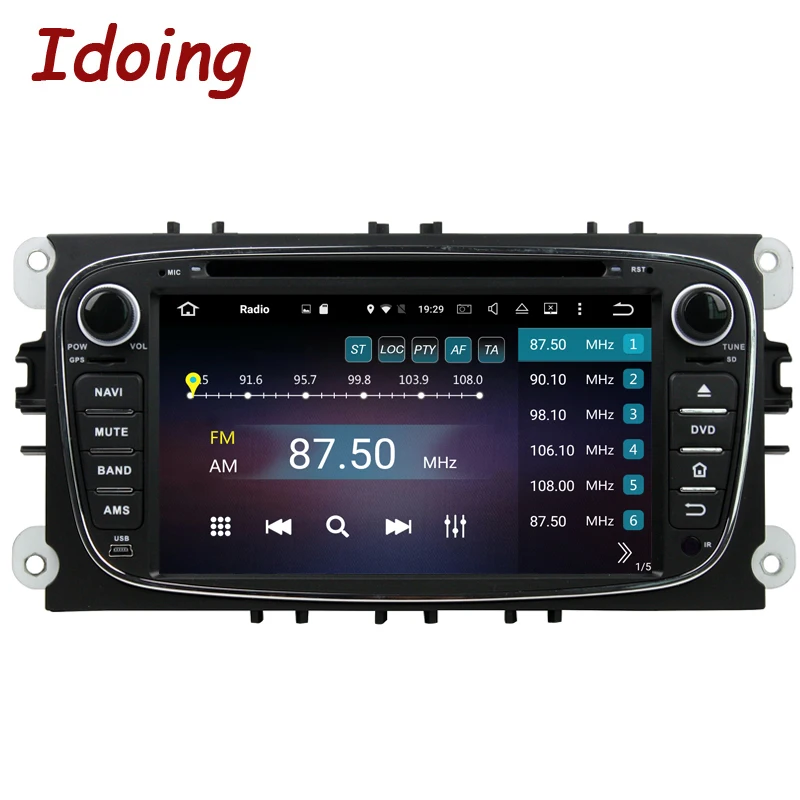 Idoing 2 Din Android 8 0 автомобильный dvd плеер на руль для Ford Focus2 GPS навигация 4G + 32G ядер WIFI MP3
