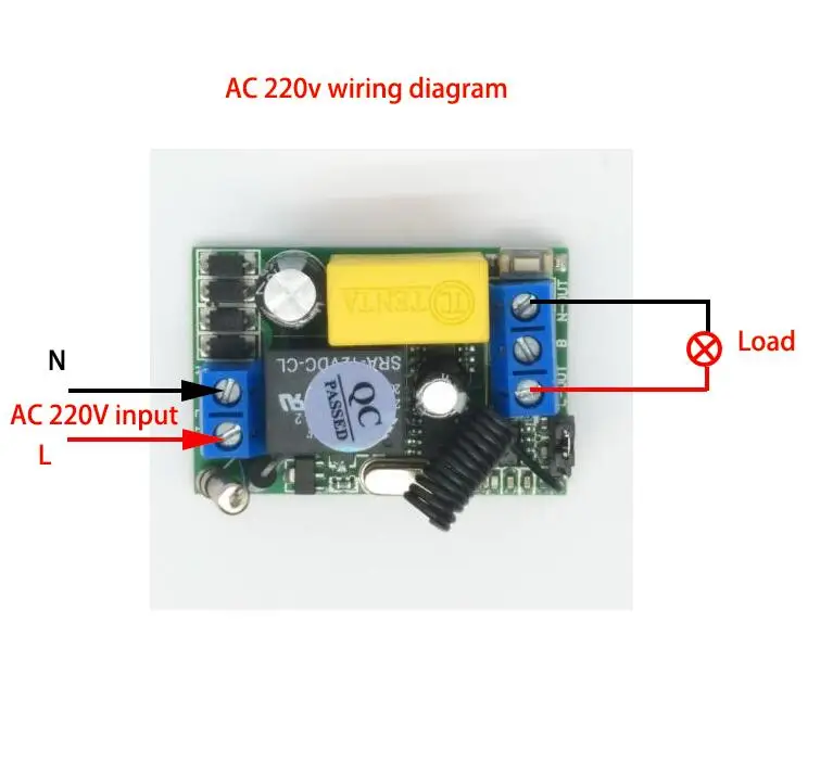AC 220V 1CH Relay 315MHz/433mhz Wireless RF Remote Switch 1~2Transmitter+ Receiver | Электроника