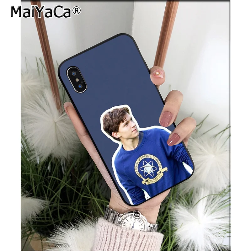MaiYaCa Человек-паук том Холланд ТПУ Мягкие аксессуары для телефона чехол Apple iPhone 8 7 6