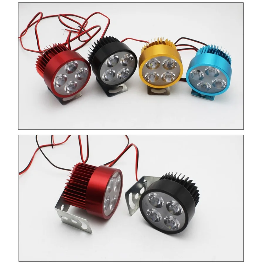 BAOBAO Motorcycle 4-LED Light Top Quality 12W 6500K Universal Used Electric Vehicle Motorbike Headlight Super Bright Spotlights |