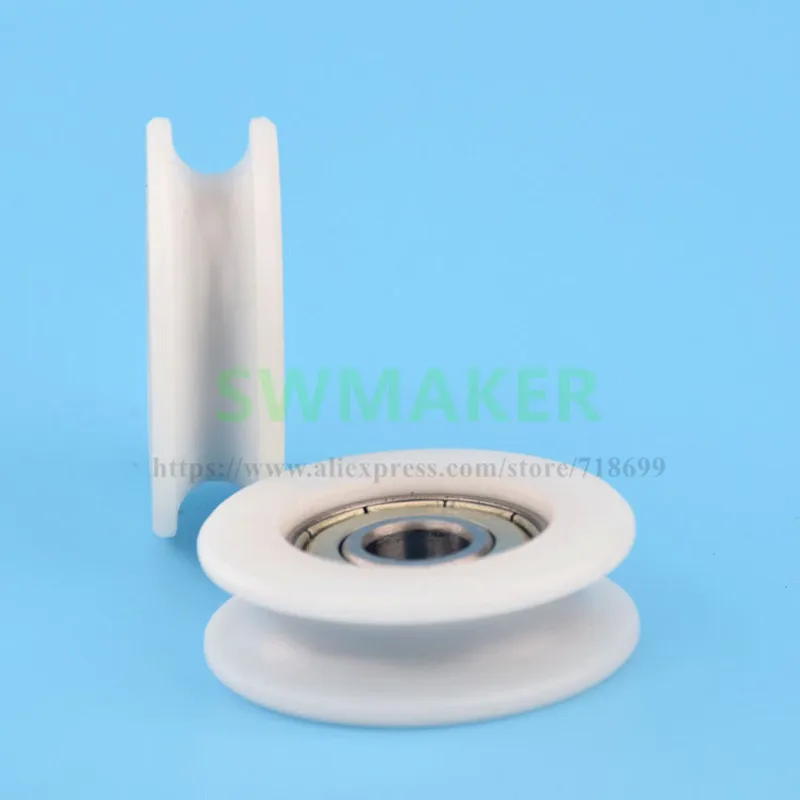 8*34*10.5 plastic wrap bearing pulley roller bathroom door and window fittings nylon POM | Обустройство дома