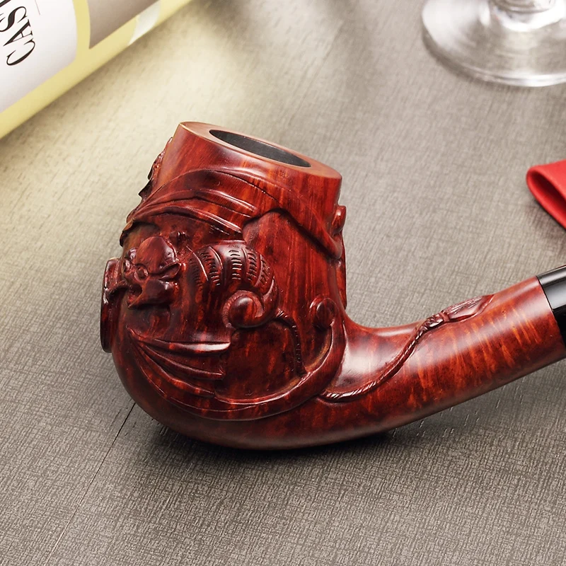 

2020 New ADOUS Chinese style hand-carved briar Tobacco pipe Smoking pipes elegant series bat