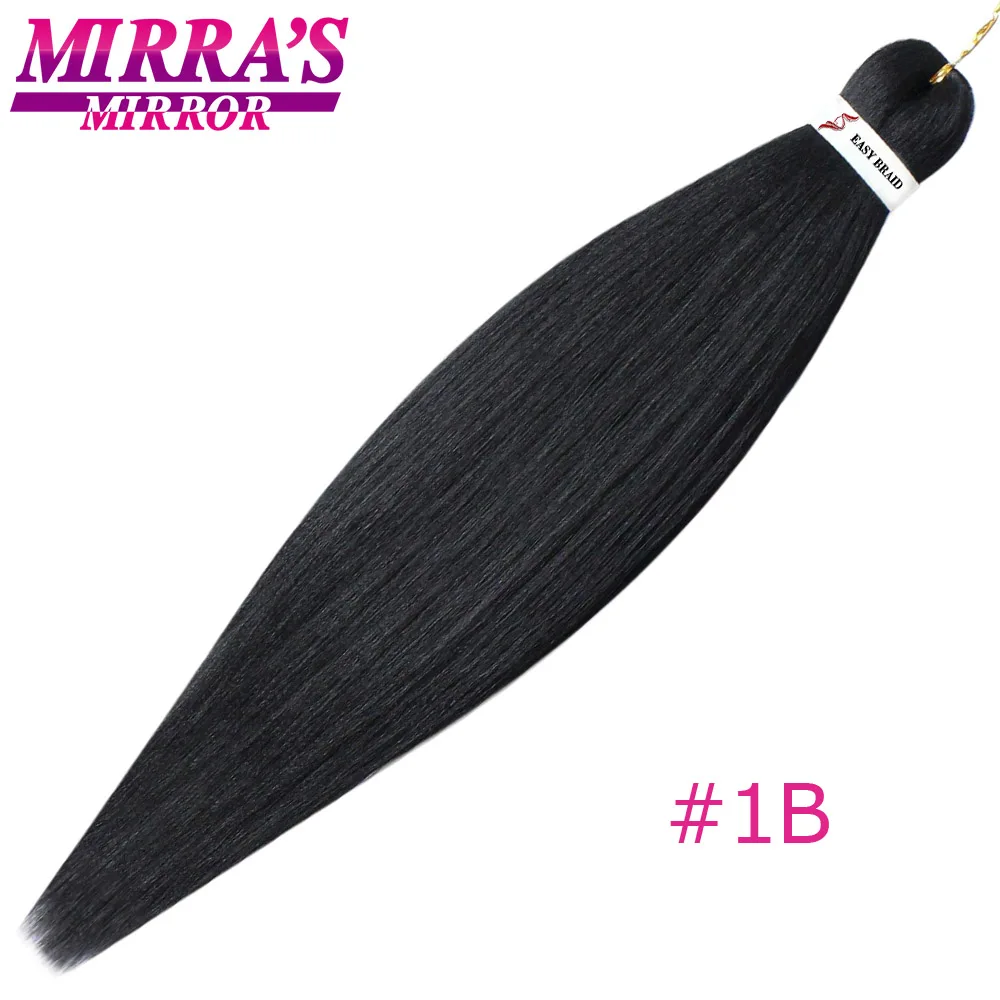Mirra's Mirror Jumbo косы волос 2" 26" Ombre плетение волос 2 тона синтетическое плетение волос для вязаный крючком горячей воды набор - Цвет: # 1B