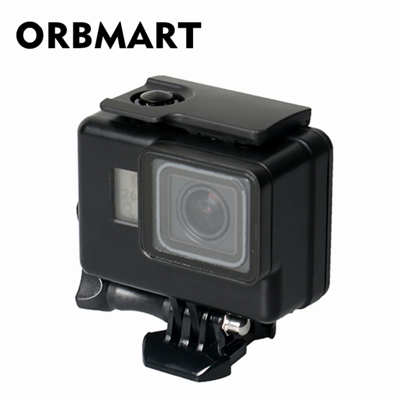 

ORBMART 45M Waterproof Black Case Cover Housing For Go Pro Gopro Hero 5 6 7 Sport Camera With Black Edition Underwater Box