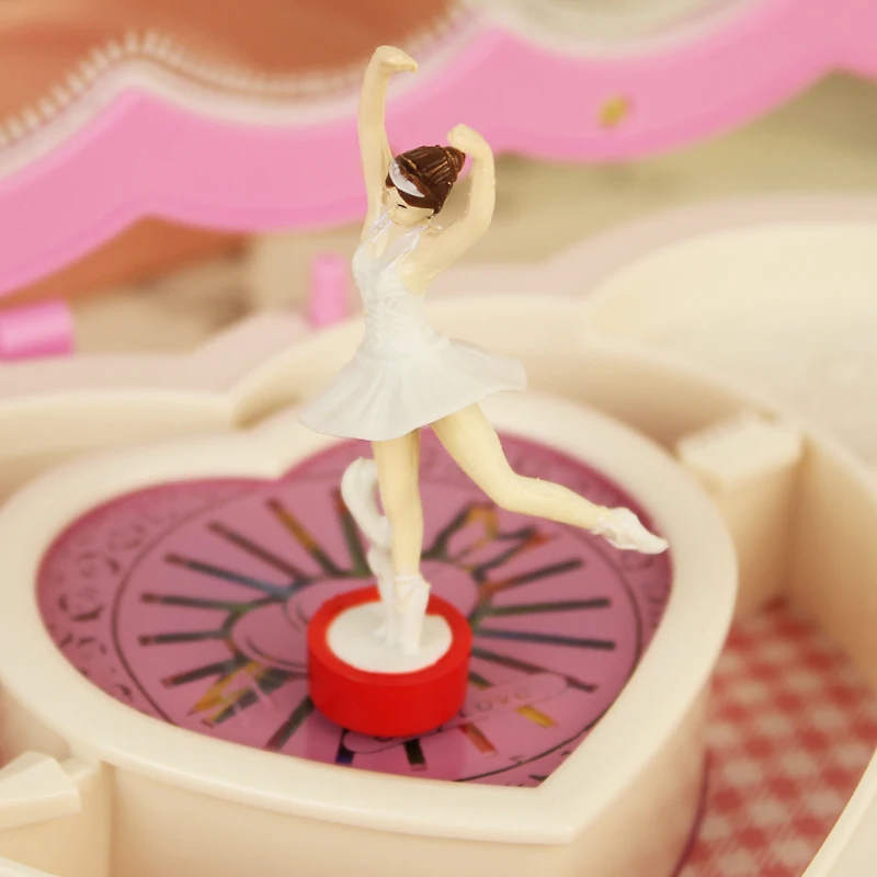 Музыкальная шкатулка с двойным сердцем для Алисы Классическая танцевальная