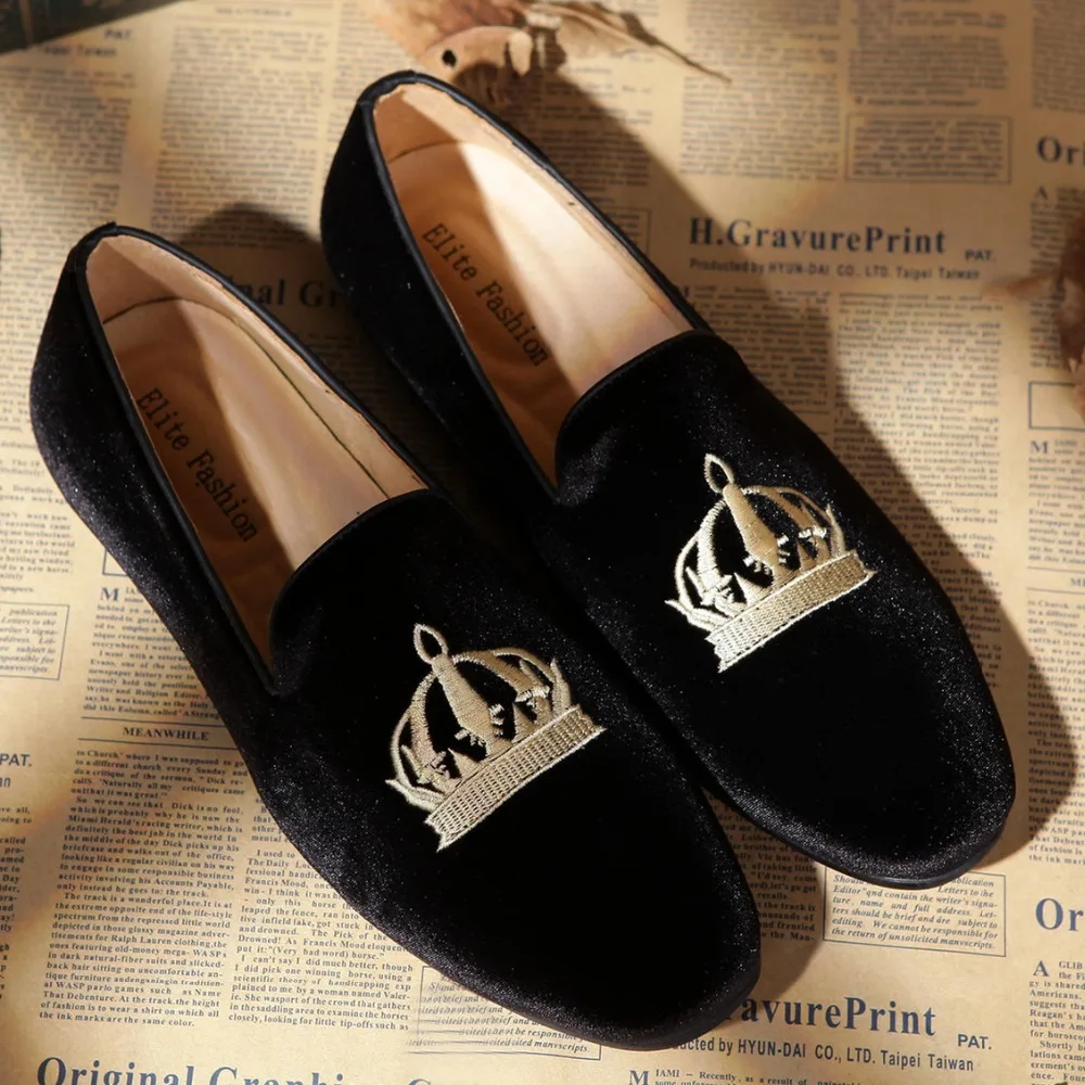 Loafer velvet shoes mens Clearance