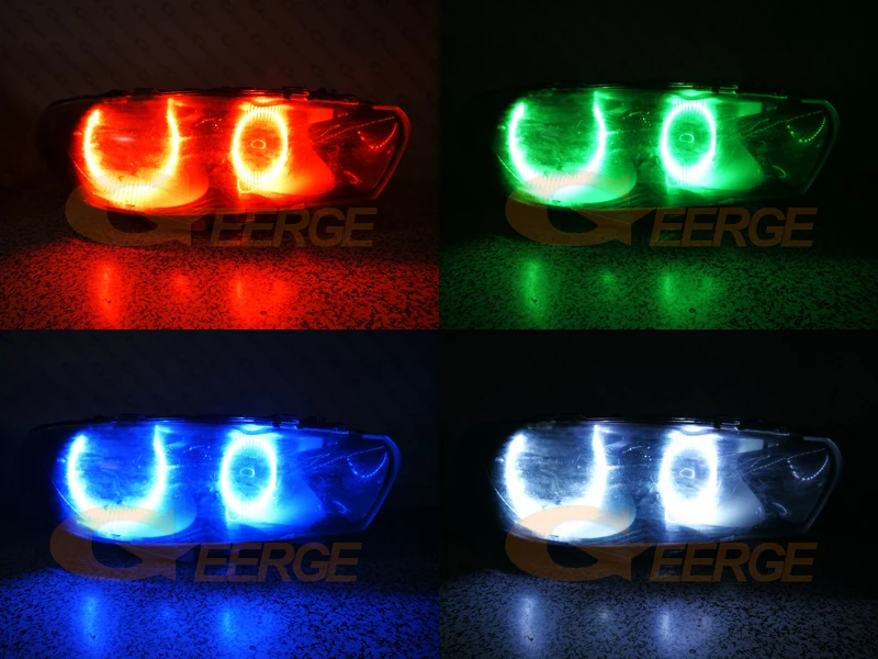 Для Volkswagen VW Scirocco 2008 2009 2010 2011 2012 2013 галогенная фара RF Bluetooth APP мульти-Цвет RGB комплект светодиодов «глаза ангела»