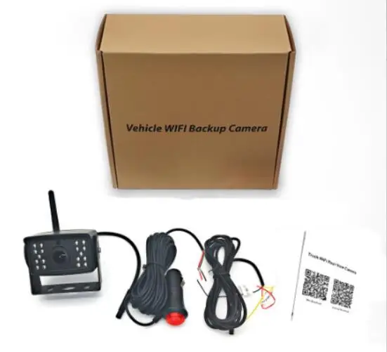 With Retail Box Новейшая автомобильная камера заднего вида DIY прикуриватель Wi-Fi беспроводная камера заднего вида HD ночного видения резервная камера для Iphone IOS Android - Название цвета: With Retail Box